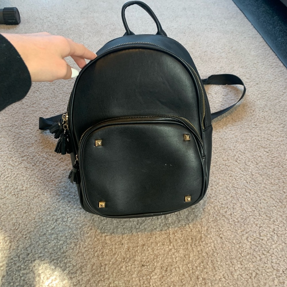 Mini Black Backpack Purse